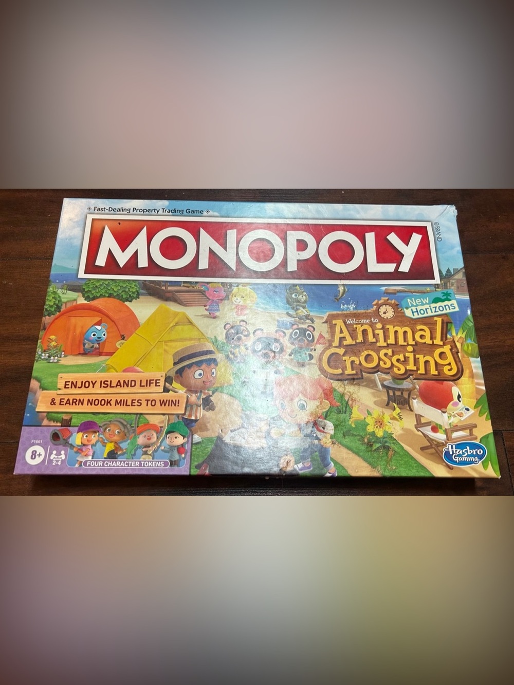 Hasbro Monopoly Animal Crossing Box - Red, Yellow, Green, Blue